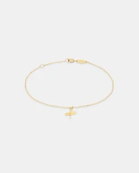 Collier à pendentif initiale X en or jaune 10 K