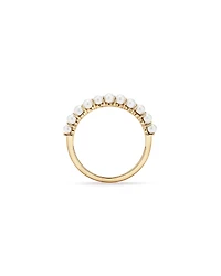 Cultured Freshwater Pearl Band Ring 10kt Gold