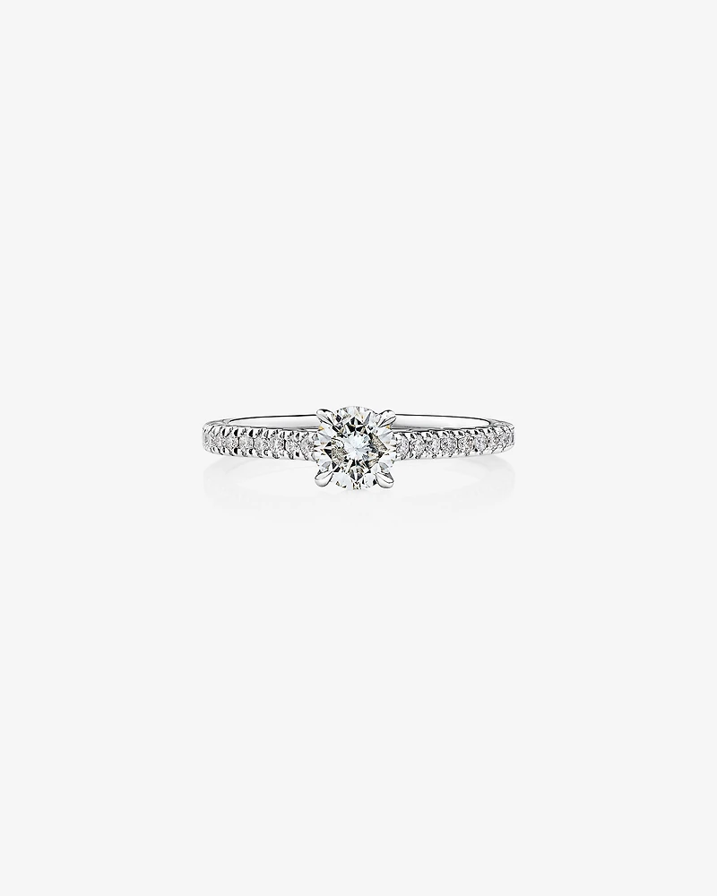 Engagement Ring with 0.78 Carat TW of Diamonds in 14kt White Gold