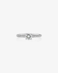 Engagement Ring with 0.78 Carat TW of Diamonds in 14kt White Gold