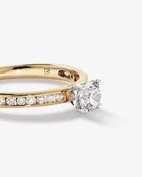 Carat TW Round Brilliant Signature 101 Diamond Ring in 14kt Yellow & White Gold