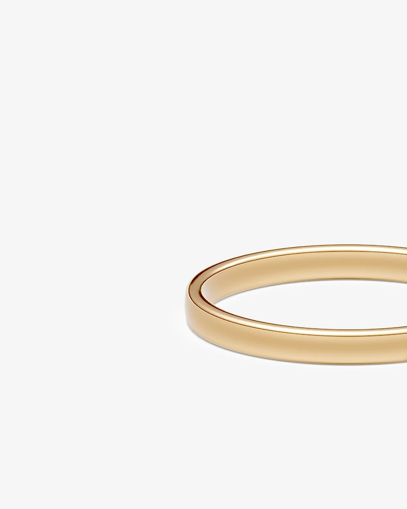 2mm Lite Half Round Wedding Band in 10kt Yellow Gold