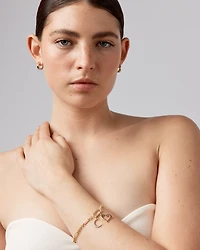 Pendentif cœur d'amour ouvert en or jaune 10 carats