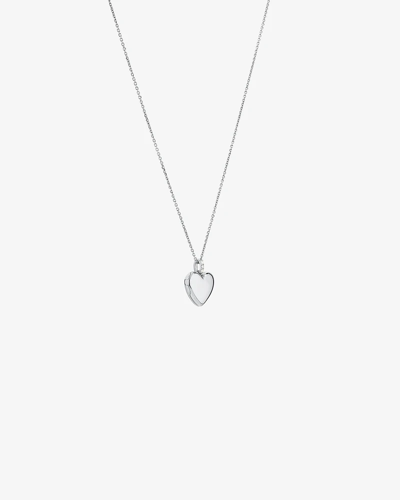 Médaillon Cœur avec Accent de Diamant en Argent Sterling