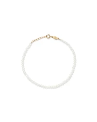 Moonstone Bead Bracelet in 10kt Yellow Gold
