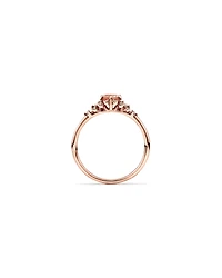 Ring with Morganite and 0.10 Carat TW of Diamonds in 10kt Rose Gold