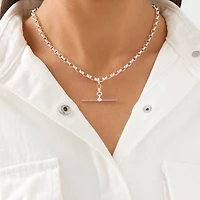 45cm (18") 4.5mm-5mm Width Belcher Fob Chain in Sterling Silver