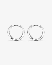 Reversible Huggie Earrings With Cubic Zirconia In Sterling Silver