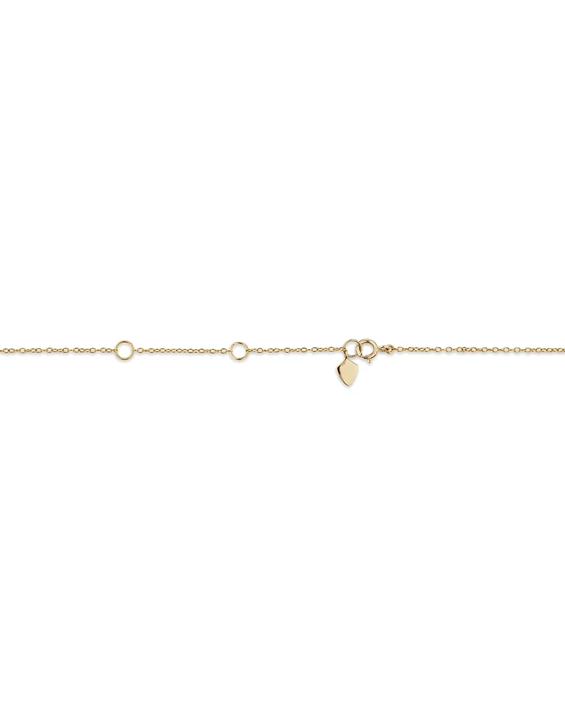 Collier en or jaune 10 K avec diamants isolés totalisant 0,15 ct