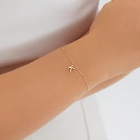 19cm (7.5") K Initial Bracelet in 10kt Yellow Gold