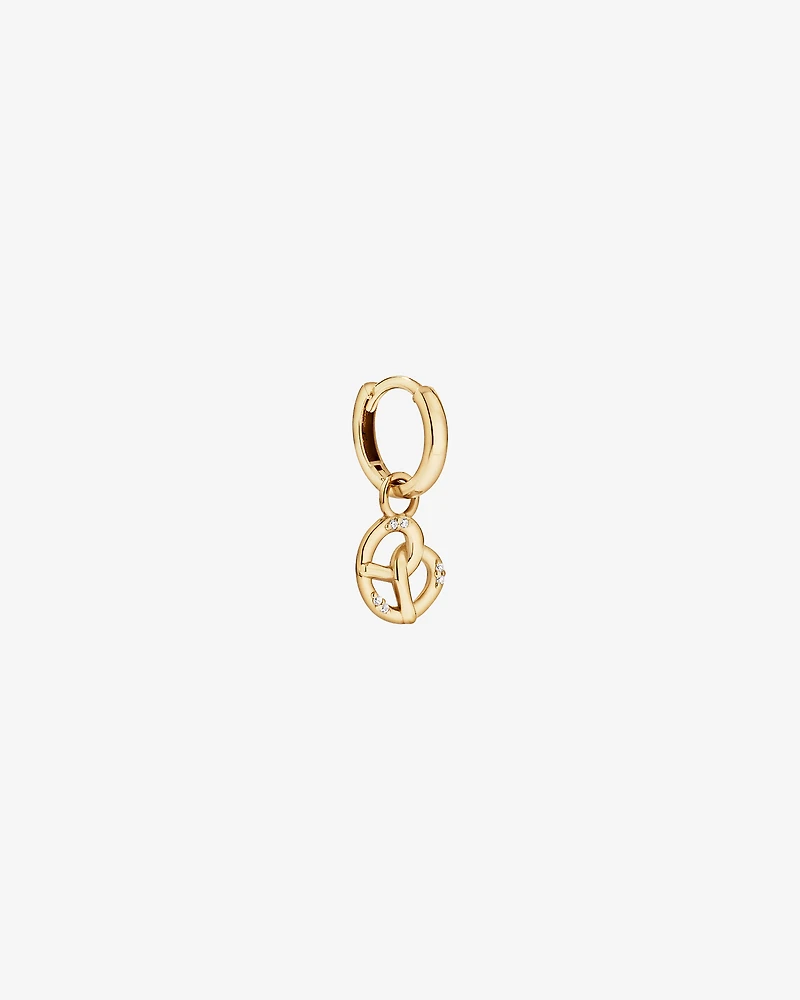 Pretzel Earring Charm in 18kt Vermeil