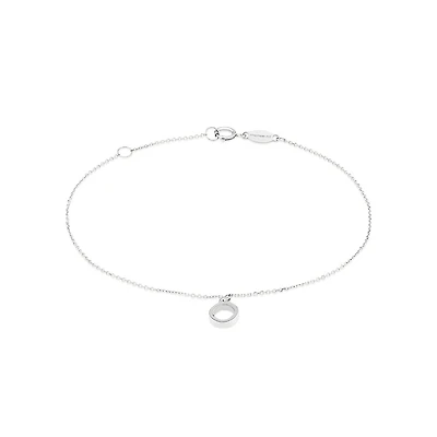 19cm (7.5") O Initial Bracelet in Sterling Silver