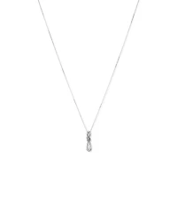 Collier pendentif à nœud coulissant vertical en argent sterling