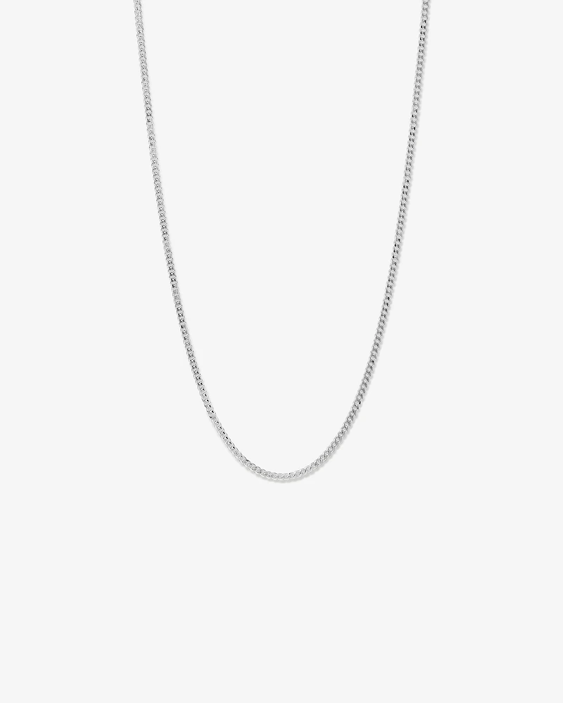 60cm (24") 3.4mm Width Curb Chain in Sterling Silver