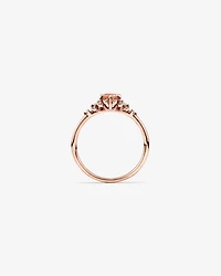 Ring with Morganite and 0.10 Carat TW of Diamonds in 10kt Rose Gold