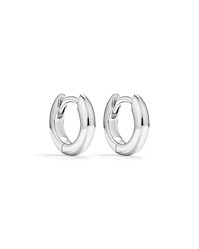 11mm Huggie Earrings in Sterling Silver
