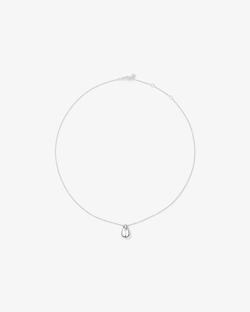 Tapered Dome Pendant Necklace in Sterling Silver