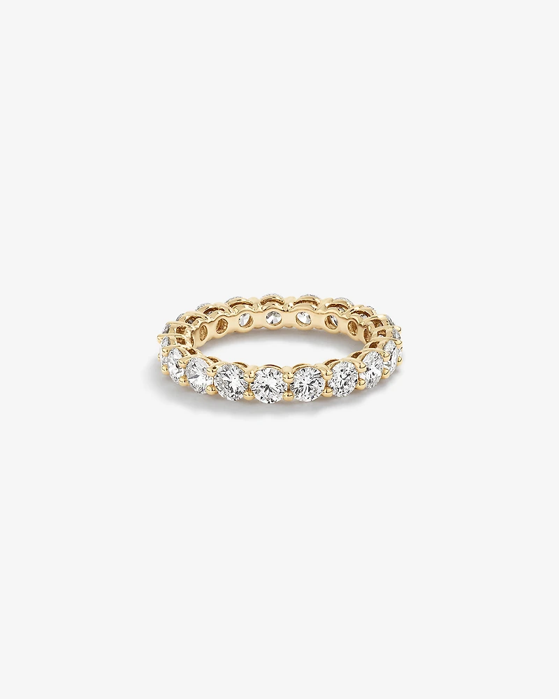 3.00 Carat TW Round Brilliant Laboratory-Grown Diamond Eternity Ring in 14kt Yellow Gold