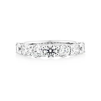 Alliance en or blanc 14 K avec diamants créés en laboratoire totalisant 2 ct