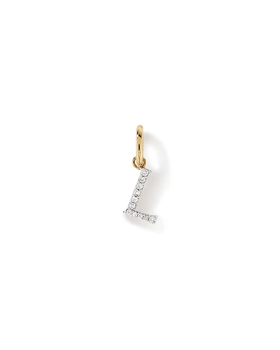 Diamond Letter Initial Pendant in 10kt Yellow Gold