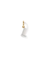 Diamond Letter Initial Pendant in 10kt Yellow Gold
