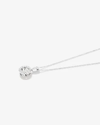 Lume Lab Round Pendant with 1.50 Carat TW of Laboratory-Grown Diamonds in 10kt White Gold