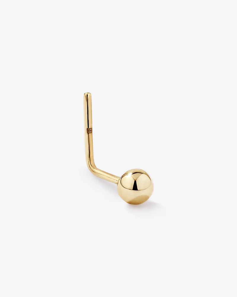 Ball Nose Stud in 10kt Yellow Gold
