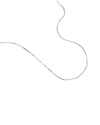 Snake Chain and Bead Station Necklace in 10kt Yellow Gold