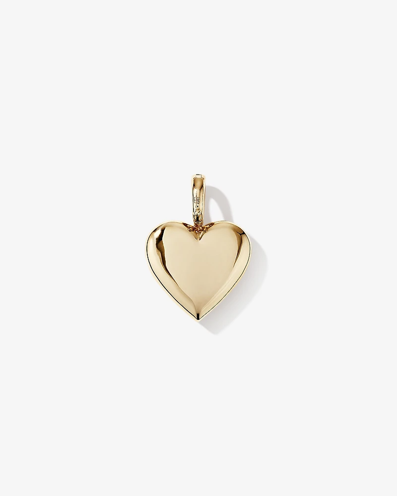 Diamond Heart Enhancer Pendant in 10kt Yellow Gold