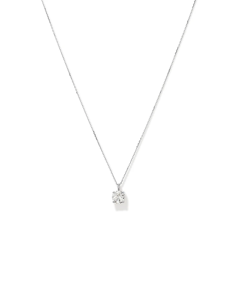 1.50 Carat TW Laboratory-Grown Diamond Solitaire Pendant in 14kt White Gold