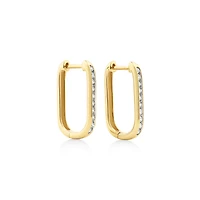 Anneaux courts en or jaune 10 K avec diamants totalisant 0,22 ct