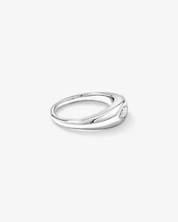 0.30 Carat TW Laboratory-Grown Marquise Diamond Dome Ring in Sterling Silver