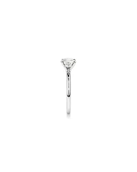 Bague De Fiançailles Solitaire En Diamant Laboratoire Rond Brillant 1,50 Carat Poids Total Or Blanc 14 Carats