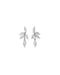 Boucles d'Oreilles Clous Liane en Zircon Cubique en Argent Sterling