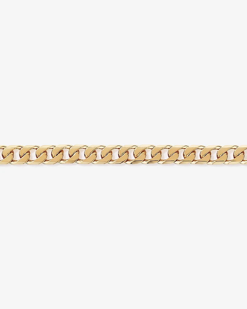 21cm (9") 8mm Curb Bracelet in 18kt Vermeil