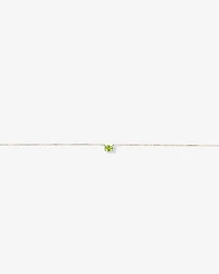 Oval East-West Peridot Necklace in 10kt Yellow Gold