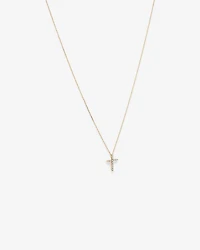 0.25 Carat TW Diamond Cross Pendant in 10kt Yellow Gold