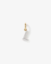 Pendentif initiale lettre en diamant en or jaune 10 carats