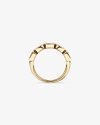 Alliance de mariage en diamant 1,50 carat TW sertie émeraude et taille ovale or jaune 14 carats