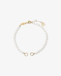 3-3.5mm Cultured Freshwater Pearl Open Chain Bracelet in 10kt Yellow Gold