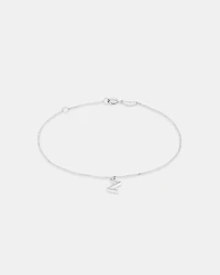 19cm (7.5") Z Initial Bracelet in Sterling Silver