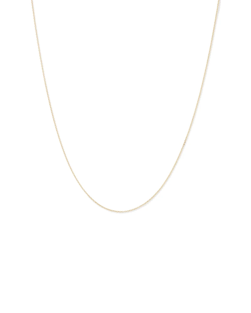 45cm (18") 1mm-1.5mm Width Solid Belcher Chain in 10kt Yellow Gold