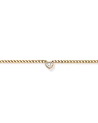 1.00 Carat TW Laboratory-Grown Diamond Heart Chain Necklace in 10kt Yellow Gold