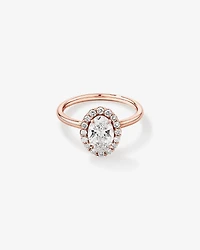 Bague de fiançailles TW de 1,46 carat en or rose 14 carats en or rose 14 carats