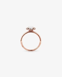 1.46 Carat TW Oval Cut Laboratory-Grown Diamond Halo Engagement Ring in 14kt Rose Gold
