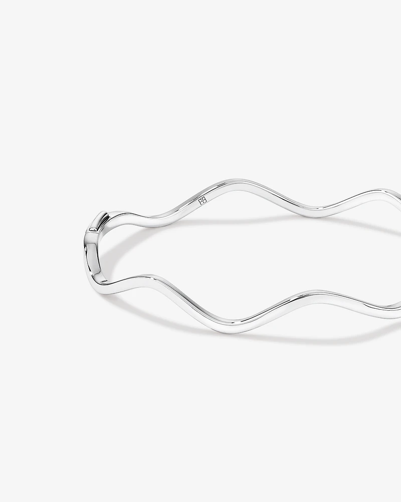 Wave Bangle in Sterling Silver