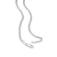 50cm (20") 2.5mm-3mm Width Curb Chain in Sterling Silver