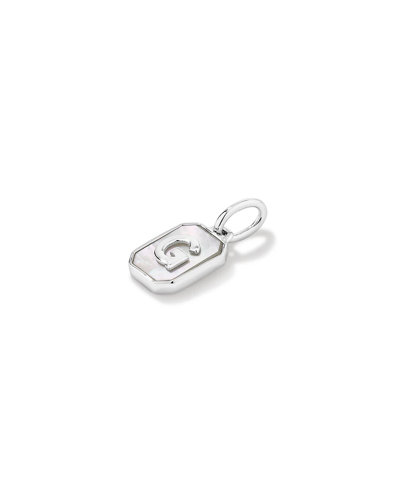 Pendentif initiale Lettre en nacre et argent sterling