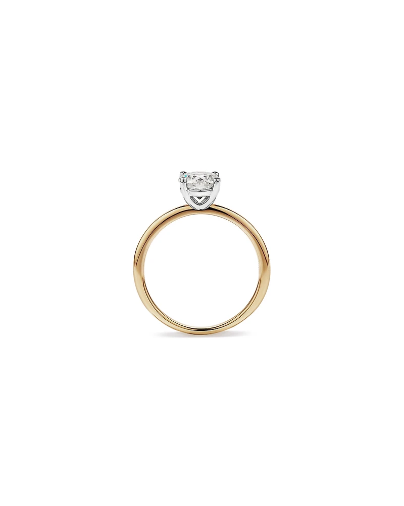 1.00 Carat TW Round Brilliant Canadian Diamond Solitaire in 18kt Yellow & White Gold