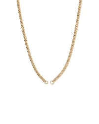 Chaîne à pendentif rond en Vermeil or 18kt